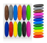 Gemtte Colori per Bambini 1 Anno, Pastelli a Cera di Arachidi per Bambini Piccoli, 12 Colori, Non Tossici, Facili da Tenere, Lavabili a Forma di Cuore per Bambini