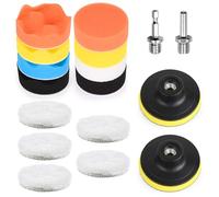 Gemtte Set di 17 spugne per lucidatura, 80 mm, per lucidatura, lucidatura, levigatura, cera