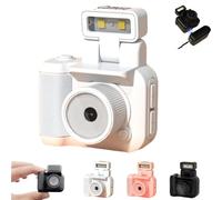 Gen.2 Mini Retro Keychain Camera - Pocket-Sized Fun with Vintage Flair, Portable Point Mini Camera with 6 Filters, 2025 New 64g HD Cameras for Travel. (32g,White)