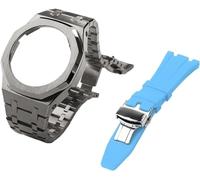 Gen 5 Metal Watch Case Fehel Strap+Fluororber Watch Band Set , per GA2100 GA2110 GAB2100 GM2100 MOD kit per orologio pieno