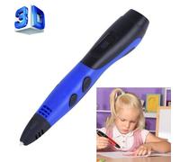 Gen 6th ABS / PLA Filament Kids DIY Drawing 3D Printing Pen con display LCD (blu