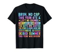Gen A Slang Teachers Happy Last Day of School 2025 Divertente Maglietta