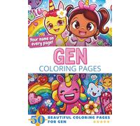 Gen Coloring Pages: Wow-Effect! Your name on every page - Gen coloring book - 6x9" - 50x Gen coloring page - Fantastic Gift