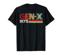 Gen X 1975 Retro Generation Xer Vintage Text Style Maglietta