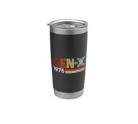 Gen X 1976 Retro Generation Xer Vintage Text Style Bicchiere termico in acciaio inox doppia parete