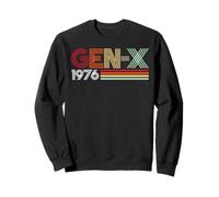 Gen X 1976 Retro Generation Xer Vintage Text Style Felpa