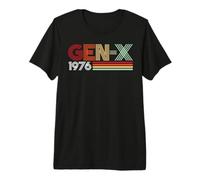 Gen X 1976 Retro Generation Xer Vintage Text Style Maglietta Premium