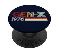 Gen X 1976 Retro Generation Xer Vintage Text Style PopSockets PopGrip Adesivo