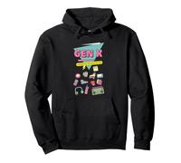 Gen X Analog Age Nostalgia 1965-1980 Retro X Generation Felpa con Cappuccio
