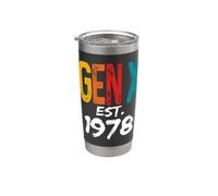 Gen X Est 1978 Nato nel 1978 Compleanno Divertente Humor Generation Bicchiere termico in acciaio inox doppia parete