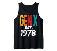 Gen X EST 1978 Nato nel 1978 Compleanno Divertente Humor Generation Canotta