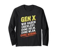Gen X Generation - Badass Retro Senza Design Mimimi Maglia a Manica