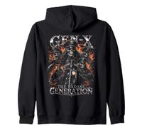 Gen X La Generazione Badass Biker Bootleg Felpa con Cappuccio