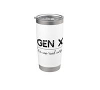 GEN X: Possiamo leggere Cursive Funny Generation Xer Meme Bicchiere termico in acciaio inox doppia parete