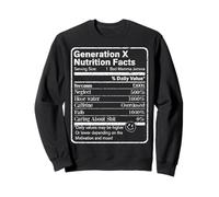 Gen X Tee The Feral Generation Fatti nutrizionali Funny GenXer Felpa