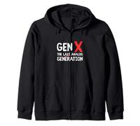 Gen X The Last Analog Generation Retro Citazione Felpa con Cappuccio