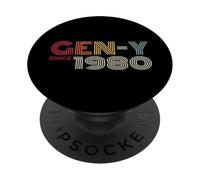 Gen-Y dal 1980 Retro Vintage Generation Y Look PopSockets PopGrip Adesivo