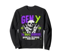 Gen Y Real Badass Generation 1981-1996 Scheletro Rock Felpa