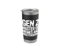 Gen Z Master Of Memes And Multitasking Internet - Bicchiere termico in acciaio inox doppia parete