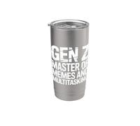 Gen Z Master Of Memes And Multitasking Internet - Bicchiere termico in acciaio inox doppia parete