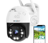 GENBOLT 2K 3G/4G LTE PoE Telecamera Sorveglianza Esterna con Sim Card