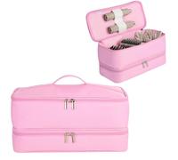 GENCAM Custodia a Doppio Strato per Shark FlexStyle e Dyson Airwrap, Borsa da Viaggio Organizer Portatile per Accessori, Rosa