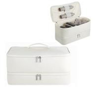 Gencam Custodia a doppio strato per Shark Flexstyle e SpeedStyle, borsa organizer portatile per Shark Flexfusion/Dyson Airwrap Styler e accessori, Beige