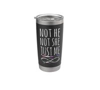 Gender Fluidity Not He Not She Just Me Non-Binary Pride Bicchiere termico in acciaio inox doppia parete