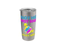 Gender Fluidity Not He Not She Just Me Non-Binary Pride Bicchiere termico in acciaio inox doppia parete