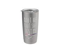 Gender Fluidity Not He Not She Just Me Non-Binary Pride Bicchiere termico in acciaio inox doppia parete