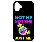Gender Fluidity Not He Not She Just Me Non-Binary Pride Custodia per iPhone 16 Plus