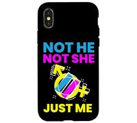 Gender Fluidity Not He Not She Just Me Non-Binary Pride Custodia per iPhone X/XS