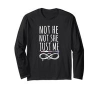 Gender Fluidity Not He Not She Just Me Non-Binary Pride Maglia a Manica