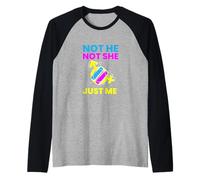 Gender Fluidity Not He Not She Just Me Non-Binary Pride Maglia con Maniche Raglan
