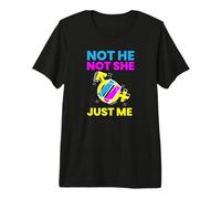 Gender Fluidity Not He Not She Just Me Non-Binary Pride Maglietta Premium