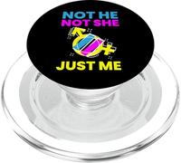 Gender Fluidity Not He Not She Just Me Non-Binary Pride PopSockets PopGrip per MagSafe