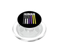 Gender Non-binary Pride Human LGBT Rainbow American Flag PopSockets PopGrip per MagSafe