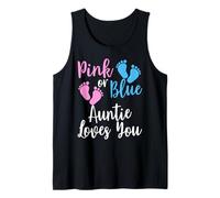 Gender Reveal Aunt-TEE | Rosa o Blu Auntie Loves You Canotta