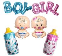 Gender Reveal Party Decoration 6 pezzi ragazzo o ragazza decorazione per feste benvenuto baby forma palloncino foil boy girl palloncino in alluminio decorazione per feste per annuncio