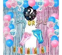 Gender Reveal Party Decorazione, Set di Decorazioni per Baby Shower, Palloncini Gender Reveal, Decorazioni a Sorpresa per Boy or Girl, Accessori per la Festa di Rivelazione del Sesso dei Bambini