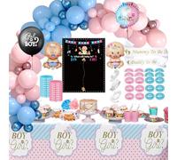 Gender Reveal Party Decorazioni, Portare tovaglie e manifesti elettorali, baby shower decorazioni, Porta coriandoli delle ragazze della squadra dei ragazzi, Boy Or Girl Banner Baby Palloncino Foil