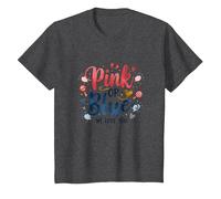 Gender Reveal Rosa o Blu We Love You Baby Celebration Maglietta, Bambini, Grigio Scuro, 6 Anni