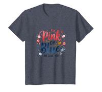 Gender Reveal Rosa o Blu We Love You Baby Celebration Maglietta, Bambini, Pervinca, 4 Anni