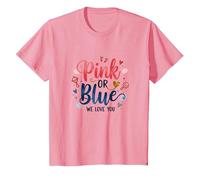 Gender Reveal Rosa o Blu We Love You Baby Celebration Maglietta, Bambini, Rosa, 8 Anni