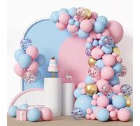 Gender Revealing Blue and Pink Palloncini Compleanno - Palloncini Rosa, Palloncini Blu e Palloncini con Coriandoli, Per Boy or Girl Gender Reveal, Baby Shower, Battesimo Bambino, Matrimonio