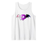 Genderfluid Bat Vampire Skull Queer Pride Goth Halloween Canotta