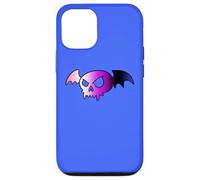 Genderfluid Bat Vampire Skull Queer Pride Goth Halloween Custodia per iPhone 12/12 Pro