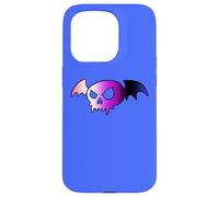 Genderfluid Bat Vampire Skull Queer Pride Goth Halloween Custodia per iPhone 15 Pro