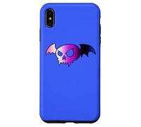 Genderfluid Bat Vampire Skull Queer Pride Goth Halloween Custodia per iPhone XS Max