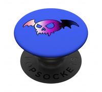 Genderfluid Bat Vampire Skull Queer Pride Goth Halloween PopSockets PopGrip Adesivo